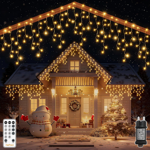 Luci natale esterno - natale, cascata