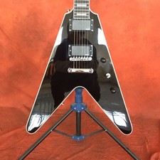 Black Flying V Electric Guitar