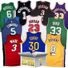 Maglia basket All-Star autografata/firmata Mystery Box con PSA JSA BAS COA