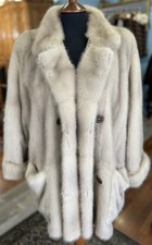 Pelliccia Visone Vajolet Naturale Double-face Con Doppio Petto E Collo Fever