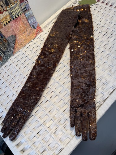 Guanti lunghi con paillettes