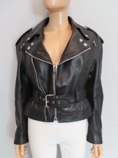 Giacca da moto Alexander McQueen in pelle nera 42/US 6