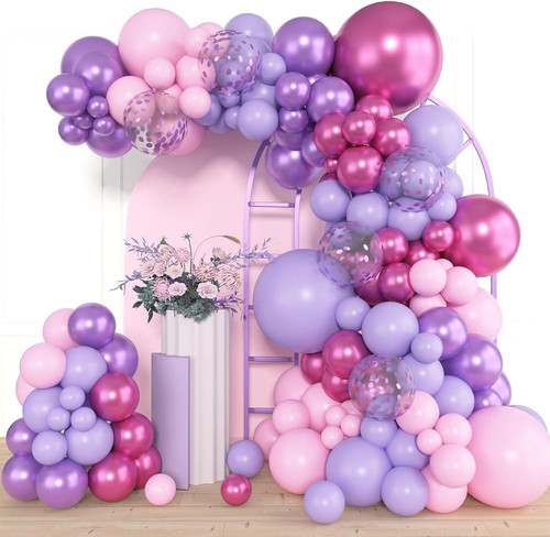 Kit arco palloncini rosa viola - arco,
