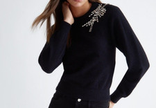 Maglia con strass rosso o nero