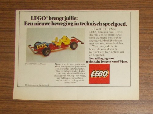 Rara pubblicità lego technic - rara,