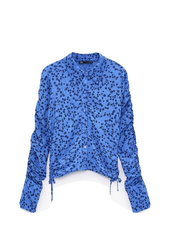 Zara blue copped floral - zara,