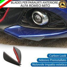 BLADES PARAURTI ALFA ROMEO GIULIETTA LAME SPOILER CARBON LOOK ADESIVO IN GOMMA