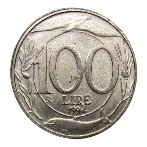 1994 italy 100 - italy, coin