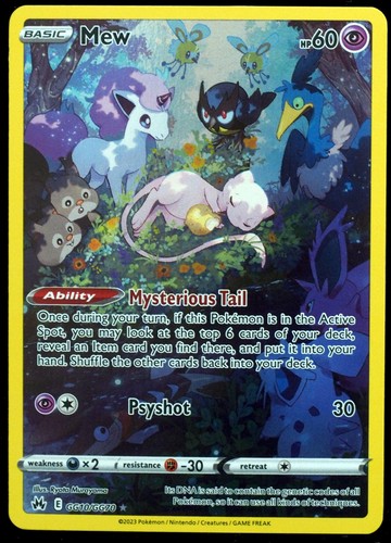 Carta pokemon mew - mew, #gg10/gg70