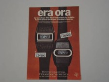advertising Pubblicità 1977 OROLOGI TEXAS INSTRUMENT
