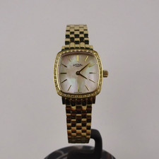 Orologio Windsor Rotary LB02405/40 placcato oro set gemme madreperla donna