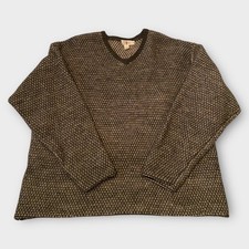 Maglione lana vintage J Crew uomo XL pesante spesso caldo verde remi