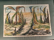 Dipinto Olio Su Tela - “Cammino” Di Anna Adamini (2004)