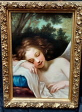 RODOLFO PAOLETTI  1866-1930 (attribuito) COPIA DEL VOLTERRANO-AMORE DORMIENTE-