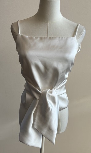 Zara cravatta raso bianco - raso,
