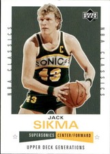 card NBA Jack Sikma Upper Deck Generations #121 2002