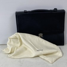 Valigetta Bally borsa da lavoro a grana nera serratura in pelle da Bally Outlet