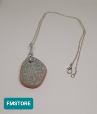 Collana Artigianale con Ciondolo Charm In Ceramica Di Mare - Sea Pottery Vintage