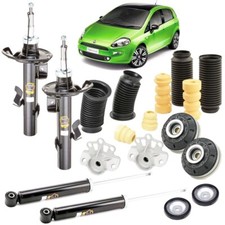 KIT 4 AMMORTIZZATORI FIAT GRANDE PUNTO EVO CON SUPPORTI ANTERIORI E 4 TAMPONI