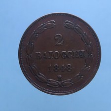 PIO IX 2 BAIOCCHI 1848 A.III°