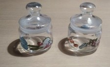 2 Barattoli in vetro Luminarc con motivo vegetale