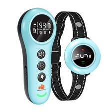 GROOVYPETS 550 Yard Collare Antiabbaio Auto Addestramento Cane Telecomando Shock, Blu Cielo