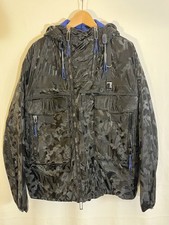 Giacca Imbottita con Cappuccio Camouflage Armani Nera