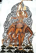 Decorazione da parete dipinta in vera pelle con lenzuolo intaglio fatto a man...