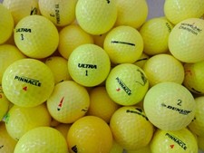 50 Bolas de Golf Amarillas Pinnacle,Ultra,Dunlop,Inesis Grado Perla y A