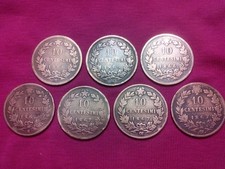 Lotto 7 monete Regno d'Italia
