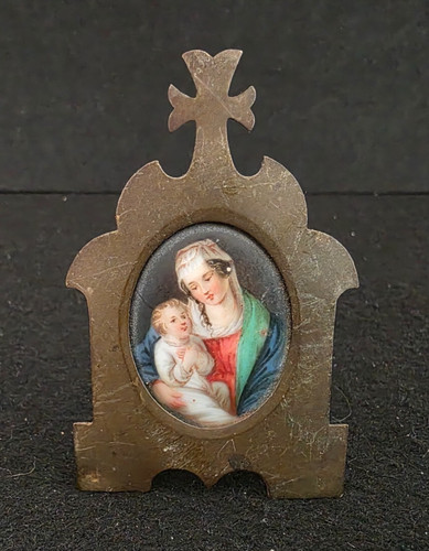 Quadretto madonna con bambino - con,