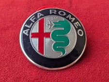 ALFA ROMEO Ø 75MM LOGO SIGLA EMBLEMA FREGIO STEMMA SCRITTA BADGE TARGA TARGHETTA