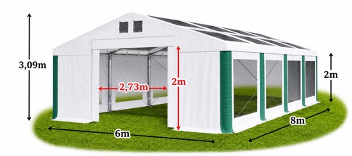 Gazebo tendostruttura 6x8 - tendostruttura, m