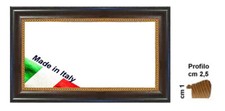 Cornice legno nera oro - cornice,