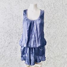 GAUDI VESTITO MINI ABITO SETA BLU VIOLA LILLA TURCHESE SPORTIVO