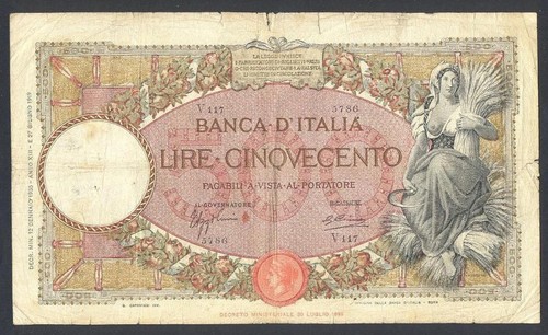 Italia 500 lire 1 - 🔴italia,