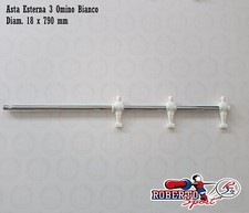 ASTA ESTERNA PER CALCIO BALILLA 3 OMINO BIANCO DIAM.  18 X 790 MM ROBERTO SPORT