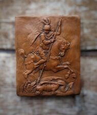 SAN GIORGIO DRAGO TERRACOTTA ANTICATA DA APPENDERE O MURARE 13'5x10'5 cm gelo ok