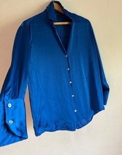 CAMICIA TOP BLU ZARA MANICHE