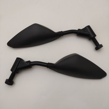 Coppia Specchietti Retrovisori Specchi Universali a Manubrio Nero per Moto Naked