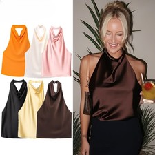 Top Donna Halter Satin