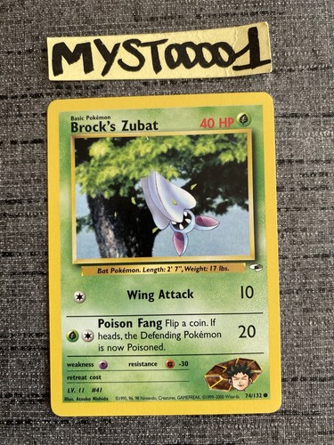 Carte pokemon brock zubat - carte,