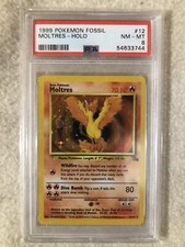 Moltres Holo Fossil 12 Psa 8
