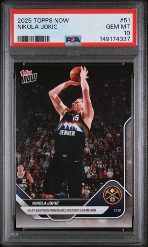 Nikola jokic psa - 10, topps