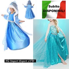 Frozen - Vestiti Carnevale Elsa 2-12 Y anni - Dress up Elsa Costumes 789007BE-11