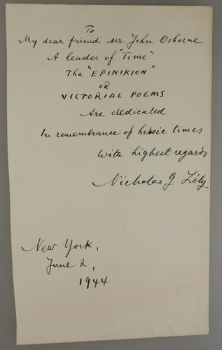 Autografo scrittore poeta - scrittore,