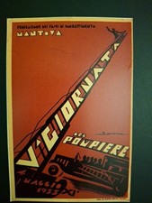 RIPRODUZIONE CARTOLINA PUBBLICITARIA-MANTOVA 5* GIORNATA DEL POMPIERE  NUOVA