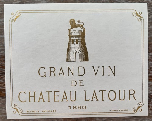 étiquette château latour - Étiquette,