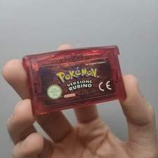 Pokemon Versione Rubino GBA ?? ITA  -Sticker Come Nuovo - Batteria Scarica