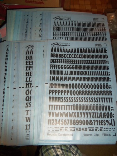 Nos letraset lettering 10 x - 10,